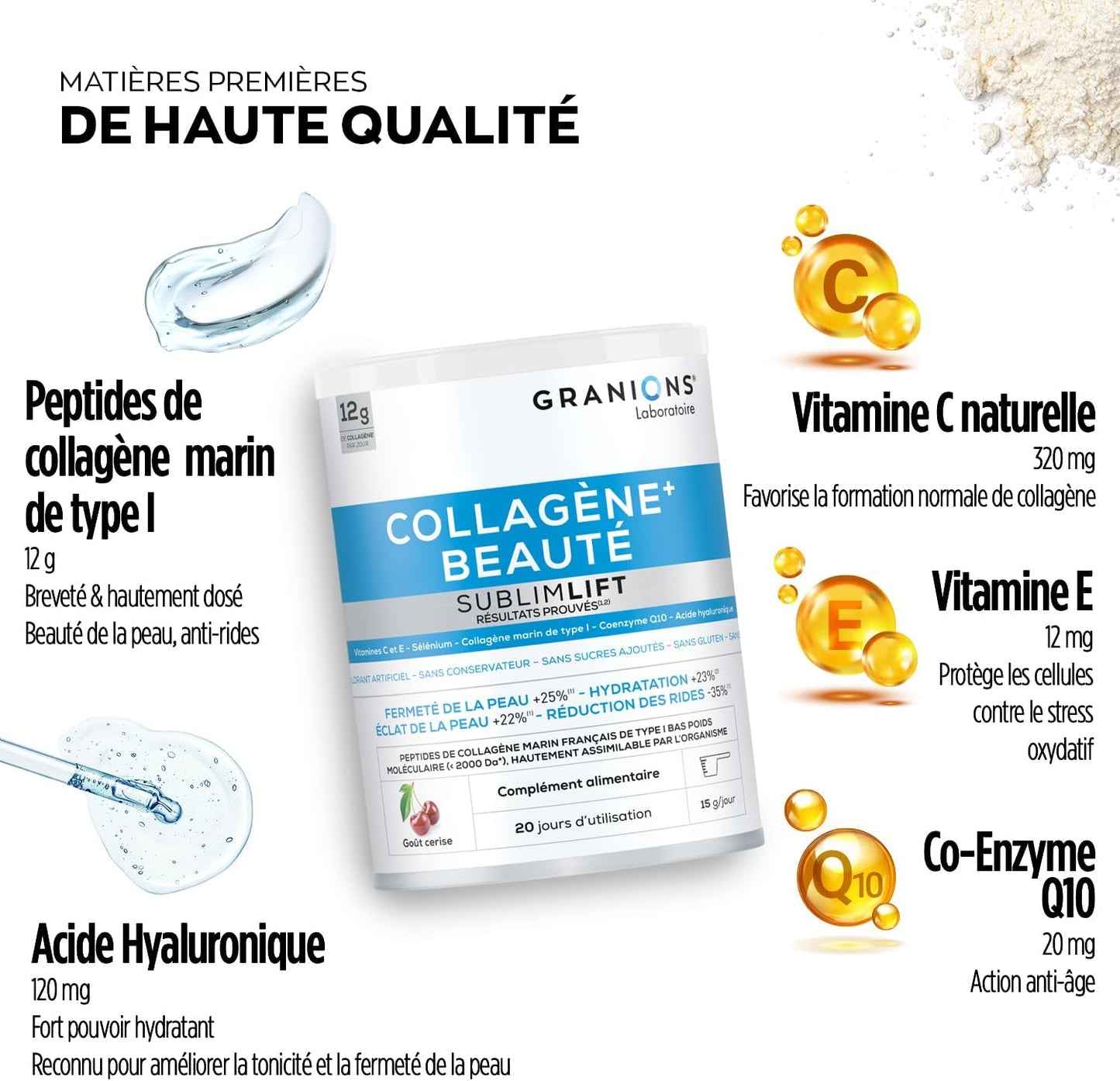 GRANIONS COLLAGENE + BEAUTÉ Sublimlift - Poudre 300g