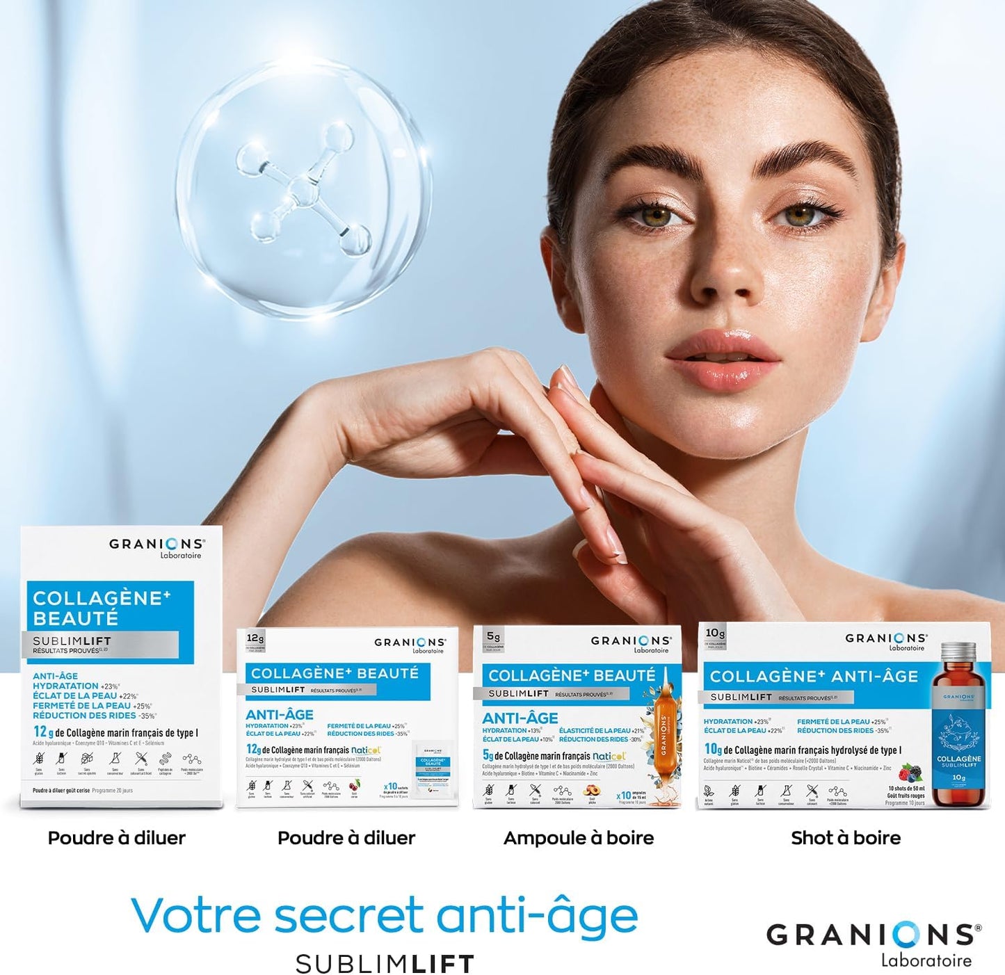 GRANIONS COLLAGENE + BEAUTÉ Sublimlift - Poudre 300g
