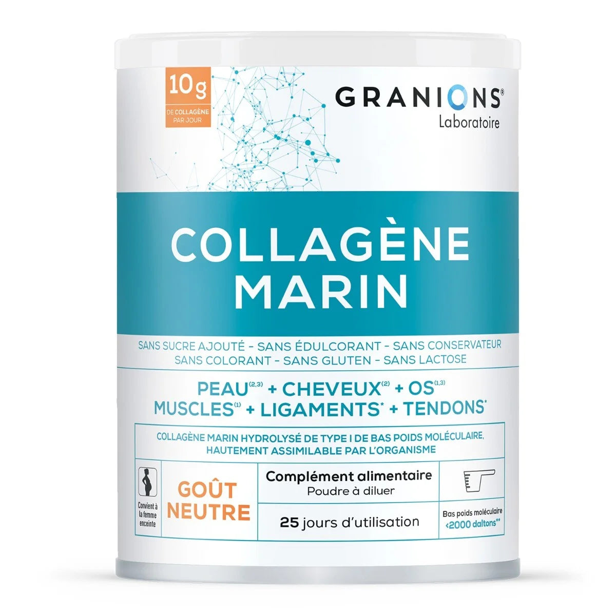GRANIONS COLLAGENE MARIN Type 1 Goût Neutre - 285g