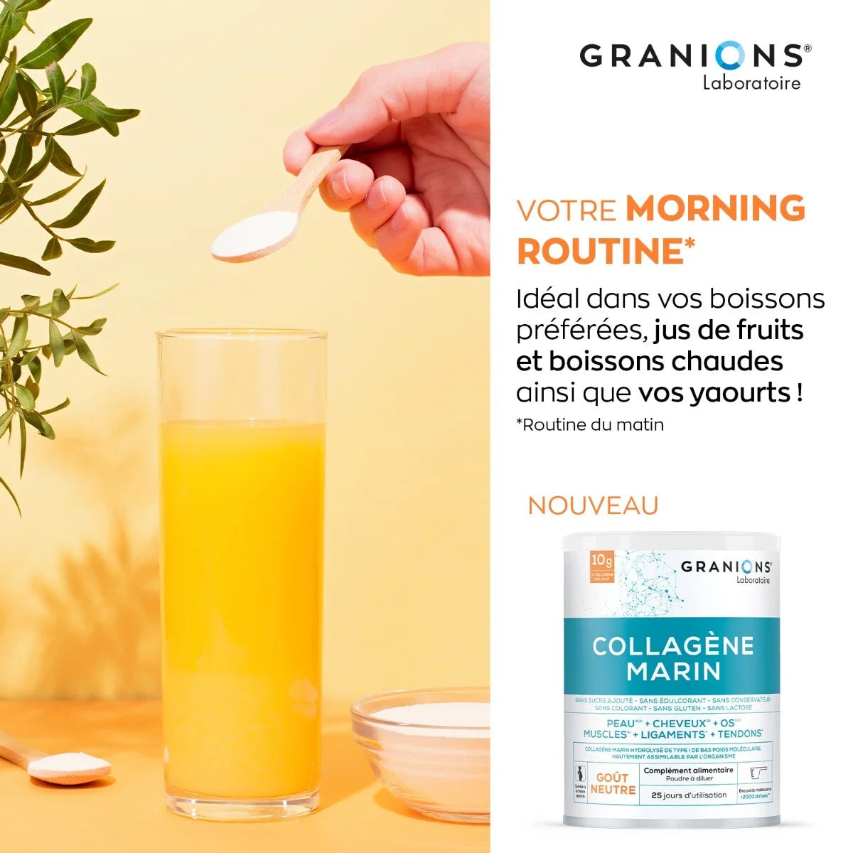 GRANIONS COLLAGENE MARIN Type 1 Goût Neutre - 285g