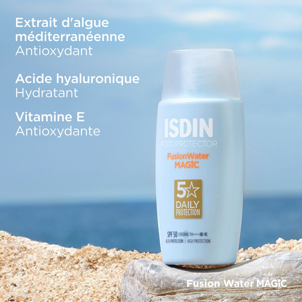 ISDIN FOTOPROTECTOR FUSION WATER MAGIC Crème Solaire SPF50 - 50ml