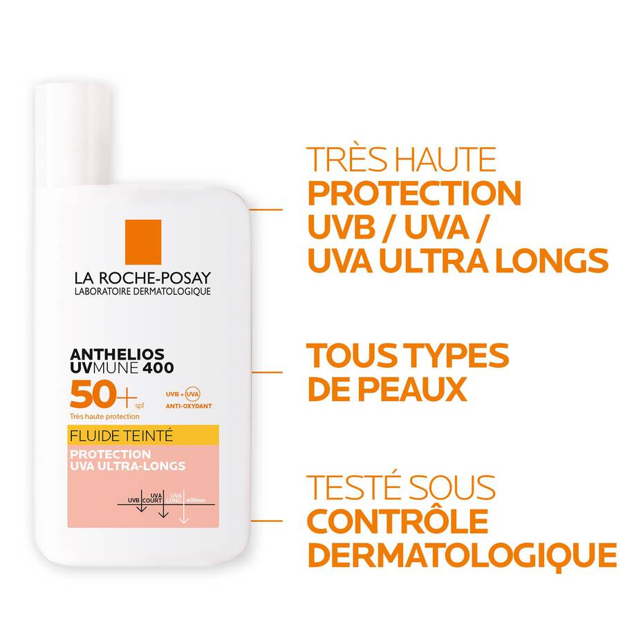 ANTHELIOS UVMUNE 400 Fluide Solaire Teinté SPF50+ - 50ml LA ROCHE POSAY