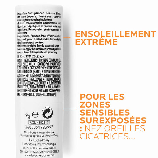 ANTHELIOS XL SPF50+ Stick solaire Zones Sensibles - 7g LA ROCHE POSAY