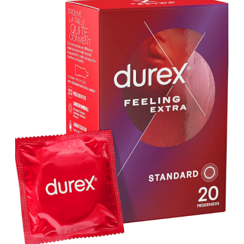DUREX FEELING EXTRA Taille Standard - 20 Préservatifs