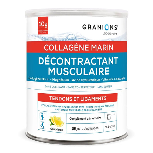 GRANIONS DÉCONTRACTANT MUSCULAIRE COLLAGENE MARIN Marin Goût Citron - 300g